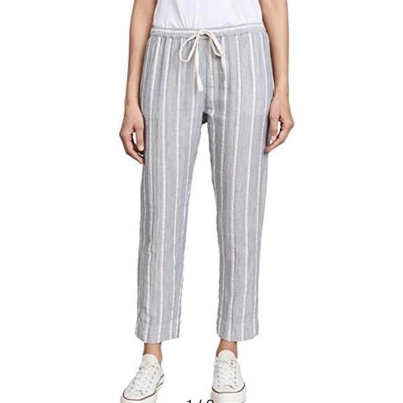 Xirena Jordyn Pants Coastal Grey Stripe Cotton Small - Picture 1 of 13
